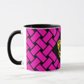 Mug Or/rose/bandes noires/armure, noeud celtique de (Gauche)