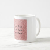 Mug Or rose de parties scintillantes de luxe chics (Devant droit)