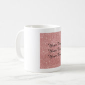 Mug Or rose de parties scintillantes de luxe chics (Devant gauche)