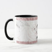 Mug Or Rose Moderne Marbre Pailleté Décoratif (Gauche)