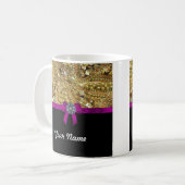 Mug Or scintillant et noir (Devant gauche)