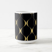 Mug Or, simple, moderne, luxueux graphisme ondulé (Centre)