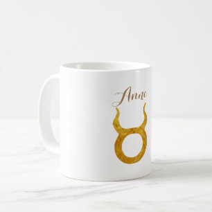 Mug Or Taurus Zodiac Astrologie Signe Nom personnalisé