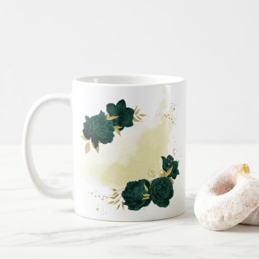 Mug or vert émeraude (Avec donut)