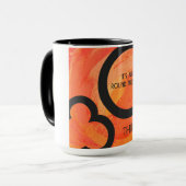 Mug Orange 30 décades Anniversaire (Devant gauche)