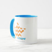 Mug Orange 3 de zigzag (Devant gauche)