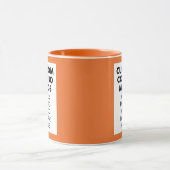 Mug Orange 4:6 Portrait Frame 2 x Photo Custom Combo (Centre)