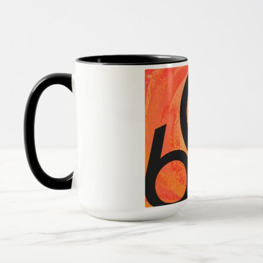 Mug Orange 60 Anniversaire de la Décennie (Gauche)