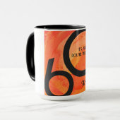 Mug Orange 60 Anniversaire de la Décennie (Devant gauche)