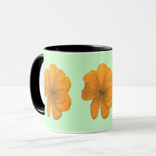 Mug Orange Aid/ PopArt Flower (Devant gauche)