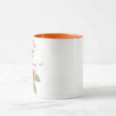 Mug Orange aquarelle florale personnalisée (Centre)