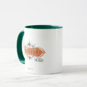 Mug Orange Art Déco Obliviate Spell Graphisme (Devant gauche)