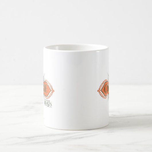 Mug Orange Art Déco Obliviate Spell Graphisme (Centre)