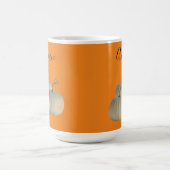 Mug Orange Automne Blanc Citrouilles Thanksgiving (Centre)