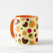 Mug Orange Automne Citrouille Berries Motif (Devant gauche)