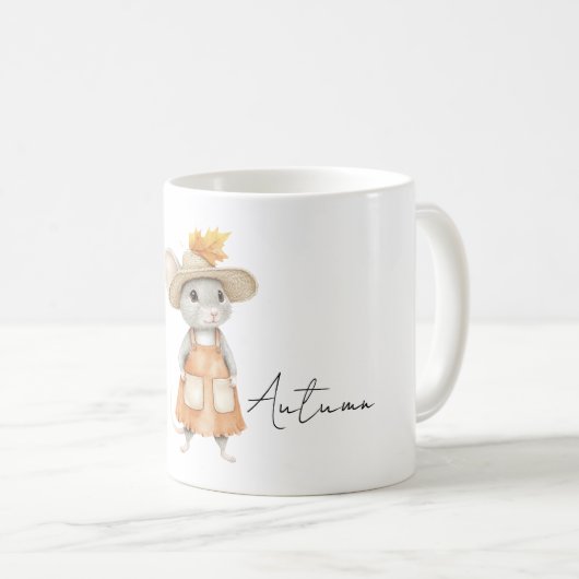 Mug Orange Autumn Mouse (Devant droit)