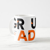 Mug Orange Big Bold Angle-Cut Lettres Graduation (Devant gauche)