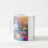 Mug Orange Billed White Heron Imaginaire Bird (Devant gauche)
