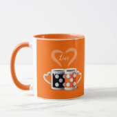 Mug Orange + Black Coffee Color Design tendance POP AR (Gauche)