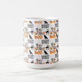 MUG ORANGE BLACK HALLOWEEN CROWS BOO (Centre)