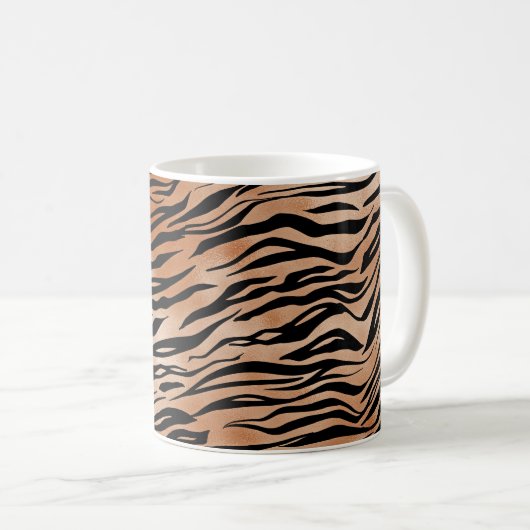 Mug Orange Black Tiger (Devant droit)