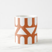 Mug Orange Blanc Géométrique Moderne (Centre)