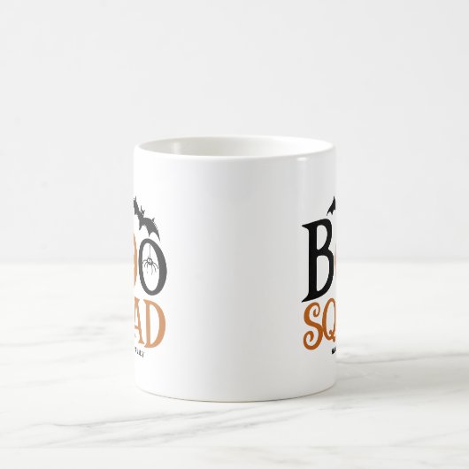 Mug Orange Boo Squad Lettres Éffrayantes Halloween (Centre)