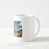 Mug Orange Cat Selfie Starry Night Cat Mom Cat Lovers (Devant droit)