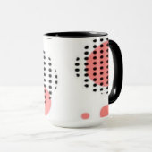 Mug Orange Circles with Black Polka Dots pattern (Devant droit)