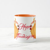 Mug Orange Citrouille Automne Maple Foliing Thanksgivi (Centre)