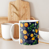 Mug Orange Citrus été Floral Botanique Motif Coff