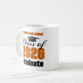 Mug Orange Class of 2026 Graduation Keepsake (Devant gauche)