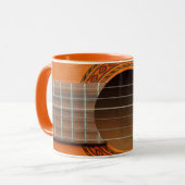 Mug Orange classique de guitare bronzage (Devant gauche)