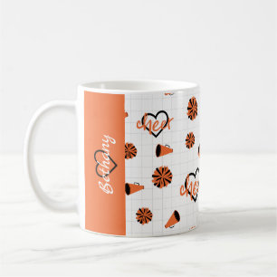 Mug Orange Coeurs de poire, Pom Poms, Motif de mégapho