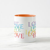 Mug Orange Combo LOVE ARC-EN-CIEL (Centre)
