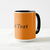 Mug Orange Create Your Own Add Text Custom (Devant droit)