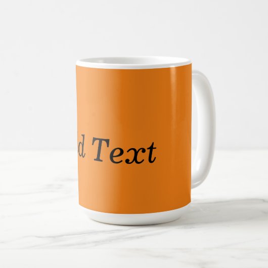 Mug Orange Créez votre propre ajouter du texte personn (Devant droit)