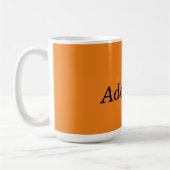 Mug Orange Créez votre propre ajouter du texte personn (Gauche)