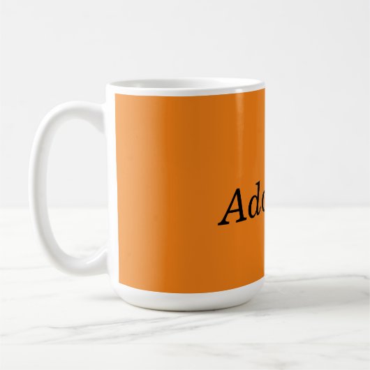 Mug Orange Créez votre propre ajouter du texte personn (Gauche)