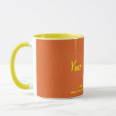 Mug Orange de base, votre texte ici (Gauche)