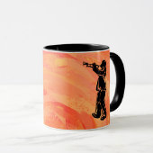 Mug Orange de la trompette des bogies de New York (Devant droit)