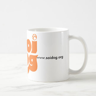Mug Orange de logo de base de chien de Soi