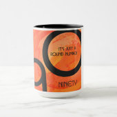 Mug Orange Décennie 90e anniversaire (Centre)
