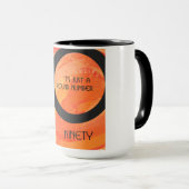 Mug Orange Décennie 90e anniversaire (Devant droit)