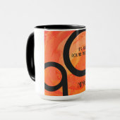 Mug Orange Décennie 90e anniversaire (Devant gauche)