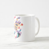 Mug Orange d'éclaboussure de couleur (Devant droit)