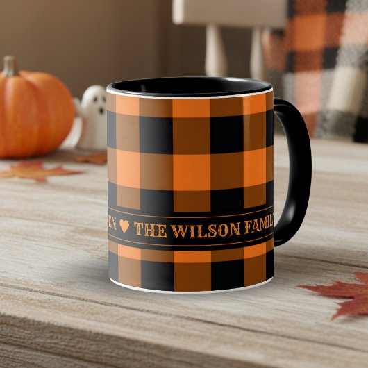 Mug Orange et Buffle noir vérifient l'Halloween person