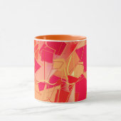 Mug Orange et rose chaud, Kadinsky inspiré Abstrait (Centre)