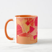 Mug Orange et rose chaud, Kadinsky inspiré Abstrait (Gauche)