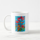 Mug Orange feuille Automne art original aquarelle (Gauche)